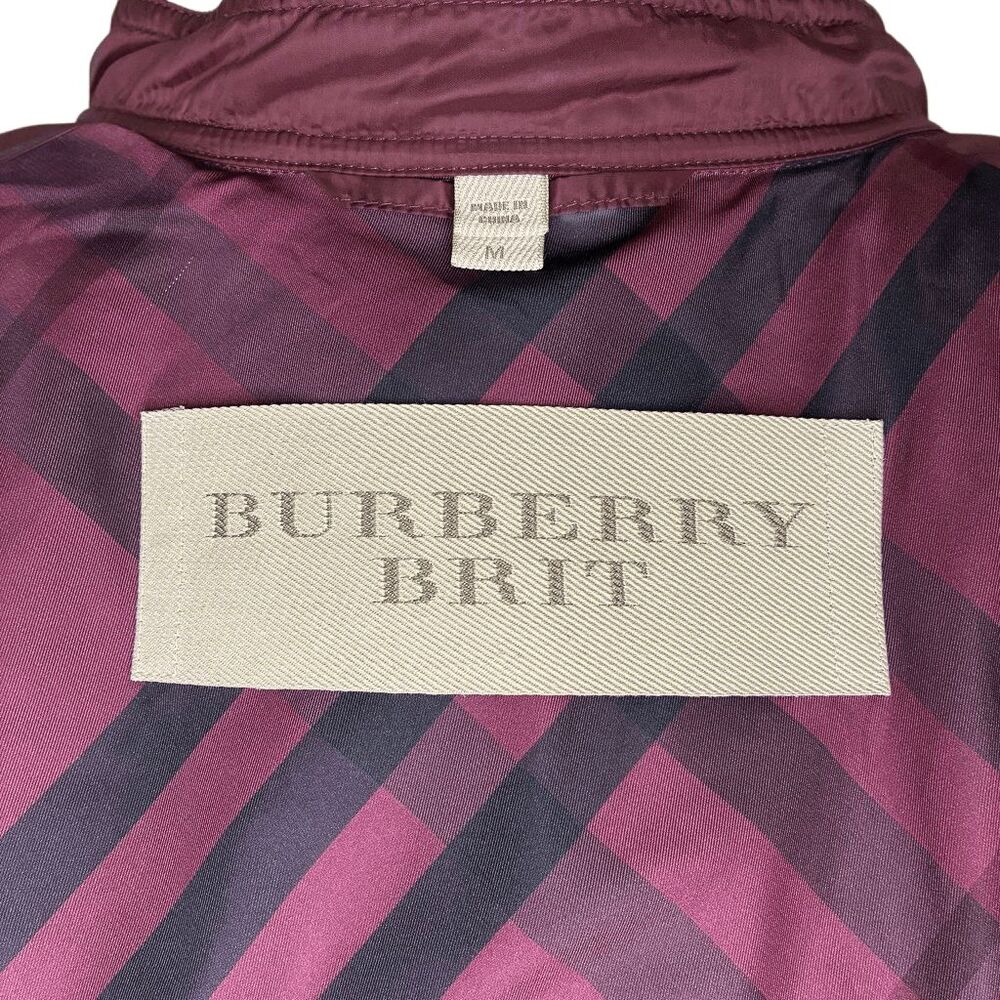 Burberry Brit Tiggsmore Medium Quilted Jacket Women’s Classic Coat Deep Burgundy - Picture 9 of 10